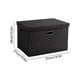 thumbnail image 3 of Caja de almacenamiento plegable grande con tapa | Cesta organizadora de mezcla de lino y algodón | Asas resistentes a la corrosión | Contenedor plegable que ahorra espacio para el hogar, el, 3 of 6