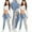 White, variant on Lolmot Jeans for Women Side Lace Hollow Appliques Skinny Pencil Hole Ripped Jeans Destroyed Distressed Slim Fit Butt Lifting Denim Pants with Pockets