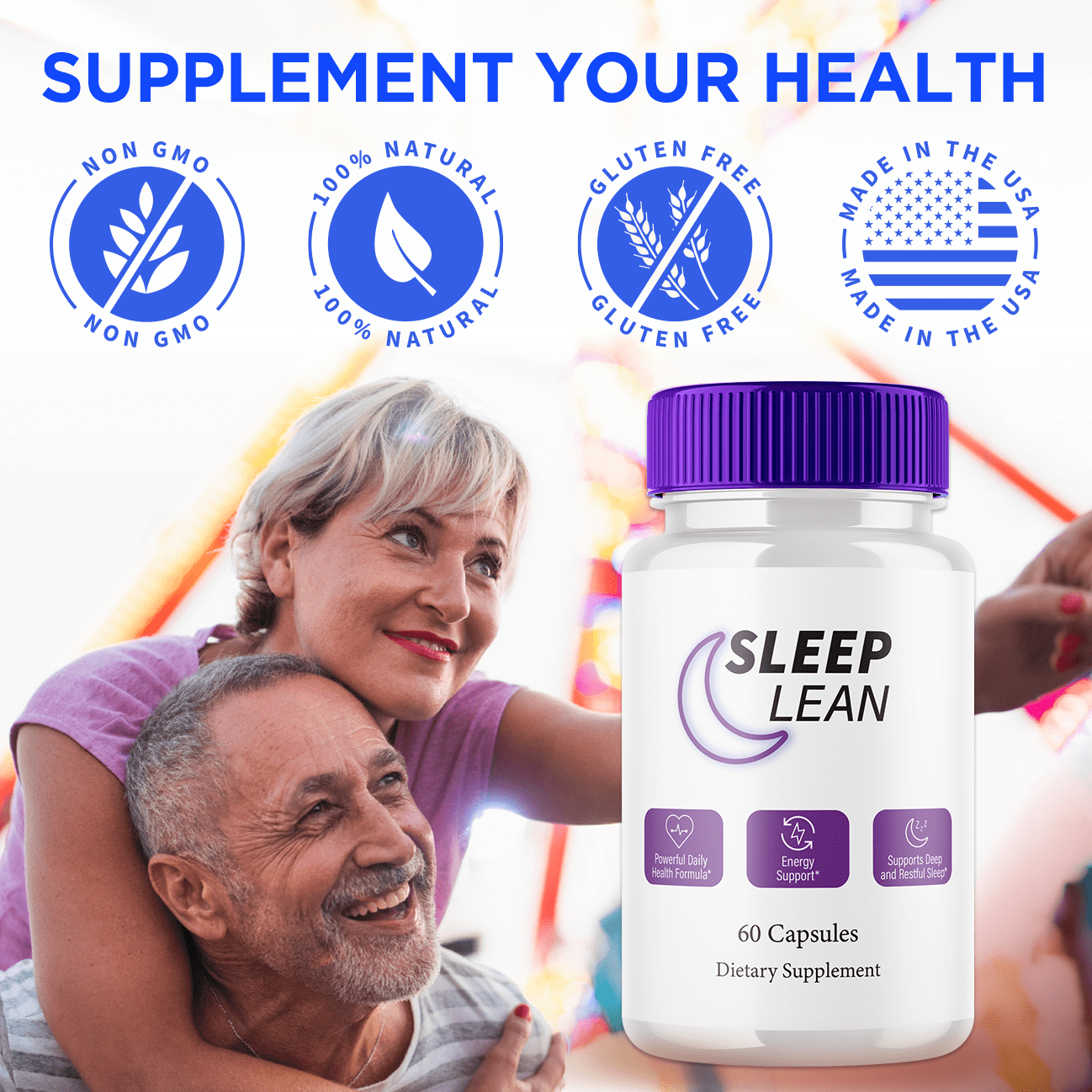 Sleep Lean Advanced Nerve Health Support Pills Natural Vitamin Supplement SleepLean 180 Capsules
