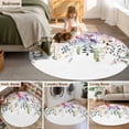 thumbnail image 5 of Small Round Rug 3Ft Washable Non-Slip, Wild Flowers Circle Area Rugs for Living Room Bedroom, Farmhouse Country Floral Leaf Plant Indoor Floor Mats Carpet Runner for Home Decor, 5 of 8