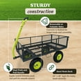 thumbnail image 2 of Yard Tuff 3-in-1 Dual Side Dump Wagon with Fold Down Sides and 1000 lb. Capacity, 2 of 12