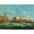 thumbnail image 2 of Giuseppe Bernardino Bison 18x14 Gold Ornate Wood Frame and Double Matted Museum Art Print Titled - The Bucintoro at the Molo, Venice, on Ascension Day, 2 of 4
