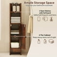 thumbnail image 6 of Costway Bathroom Storage Cabinet with Adjustable Shelf 1 Door & 2 Open Shelves Living Room Brown, 6 of 10
