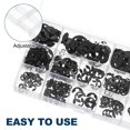 thumbnail image 4 of Uxcell 450 Pcs E-clip External Retaining Rings, Manganese Steel Snap Ring Kit, Black, 4 of 6