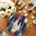 thumbnail image 2 of Round Placemats Watercolors Red White Blue 15 inch Set of 6 Table Mats for Dining Table Abstract Art Heat Resistant Non-Slip Kitchen & Home Decorative Place Mat Set, 2 of 8