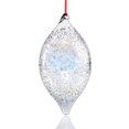 thumbnail image 1 of Holiday Lane Snow Daze Silver Crackle Drop Ornament, 1 of 1