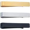 thumbnail image 2 of 3 Pc Set 1.9 Inch Skinny Tie Bar Clip - Silver,Black,Gold, 2 of 6
