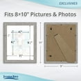 thumbnail image 5 of Icona Bay 8x10 Alder Gray Picture Frame with Mat for 5x7 Photo, 1 Pack, Exclusives Collection (US Company), 5 of 7