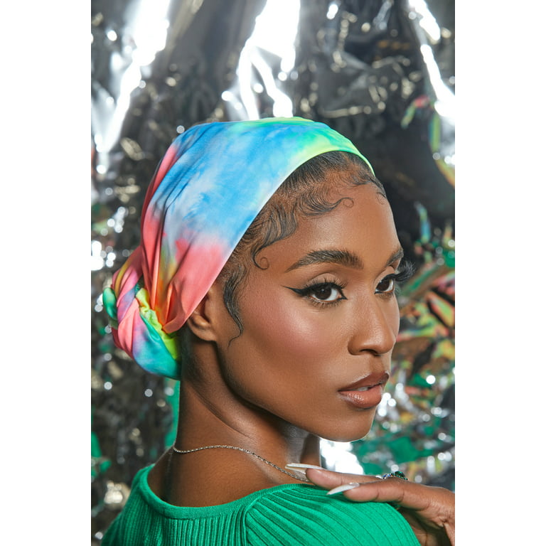 Luxury Brand Silk Satin Head Scarf For Women Flower Print Kerchief