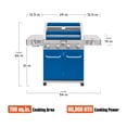 thumbnail image 5 of Monument Grills Stainless Steel 4 Burner Propane Gas Grill with Clearview® Lid, Infrared Side Sear Burner & Side Burner, 5 of 11