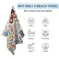 thumbnail image 2 of Watercolor Butterfly Beach Towel Microfiber Beach Towels Sand Free Quick Dry Lightweight Travel Towels, 2 of 7