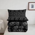thumbnail image 5 of jejeloiu Mystical Tribal Queen Comforter Set For Men Women,Boho Print Comforter Sets Queen,Black Gray,Black Reversible,3pcs,1 Comforter and 2 Pillowcases, 5 of 7