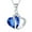 Blue, variant on UDIYO Pendant Necklace Cubic Zirconia Inlaid Jewelry Gift Heart Shape Women Fashion Pendant Necklace for Daily Life