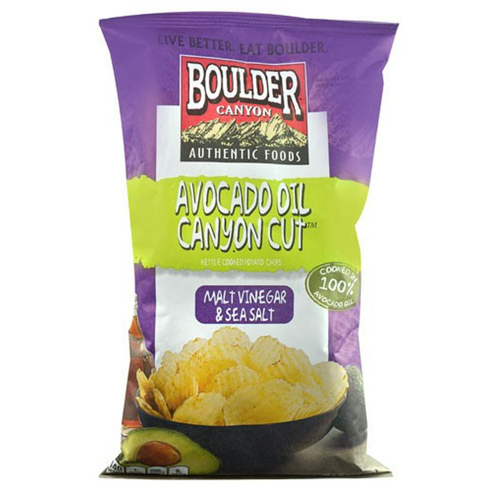 Boulder Canyon Avocado Chips, Malt Vinegar & Sea Salt, 5.25 Oz