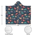 thumbnail image 3 of Wearable Blanket,DarkBlue Colorful Dinosaurs Pattern Hooded Wearable Flannel Blanket for Adults & Teens,Winter Poncho Shawl Wrap Cape Cozy Anti-Pill,50"x60", 3 of 5
