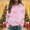 Hot Pink, variant on IROINNID Womens Printed Fleece Pullover Top Cozy Casual Long Sleeve Round Neck Off Shoulder Sweater Soft Comfortable Loose Fit Blouse for Home Daily Wear(Green,M)