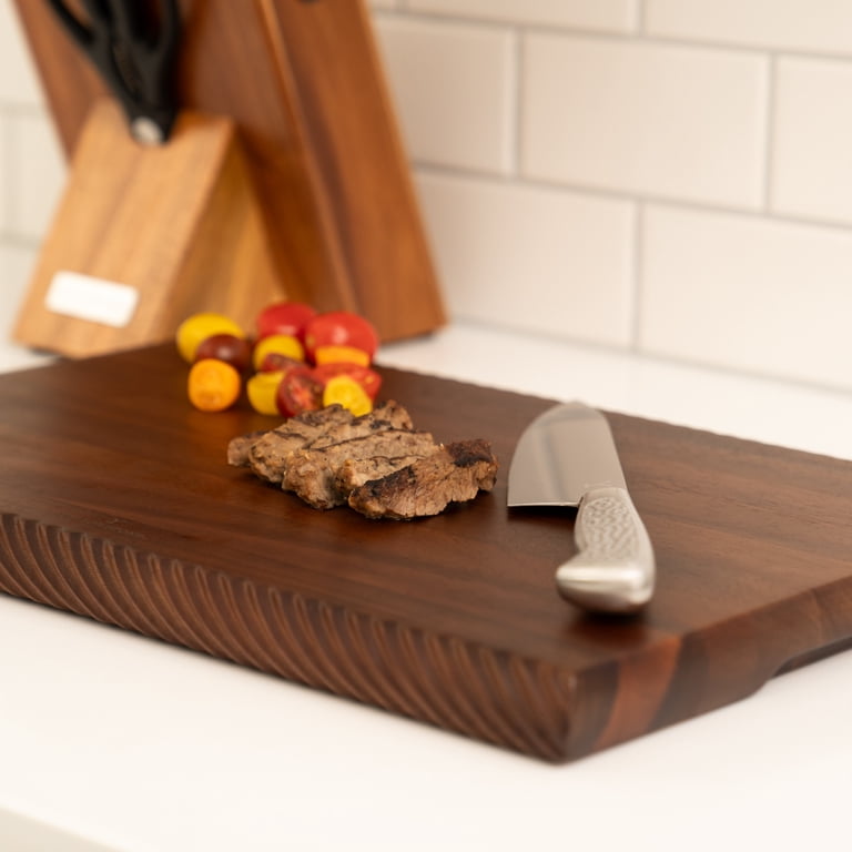 Free Shipping! Yellowstone 18x12 Inch Braided Wooden Butcher Block