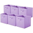thumbnail image 1 of Bacs de Rangement, Cubes de Rangement en Tissu Pliables et Organisateur de Rangement en Tissu pour Placard et Jouets (Violet Clair, 1), 1 of 7