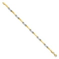 thumbnail image 6 of Auriga Fine Jewelry 10K Two-tone Gold Polished and Brushed Bracelet 7.5" for Women, 6 of 6