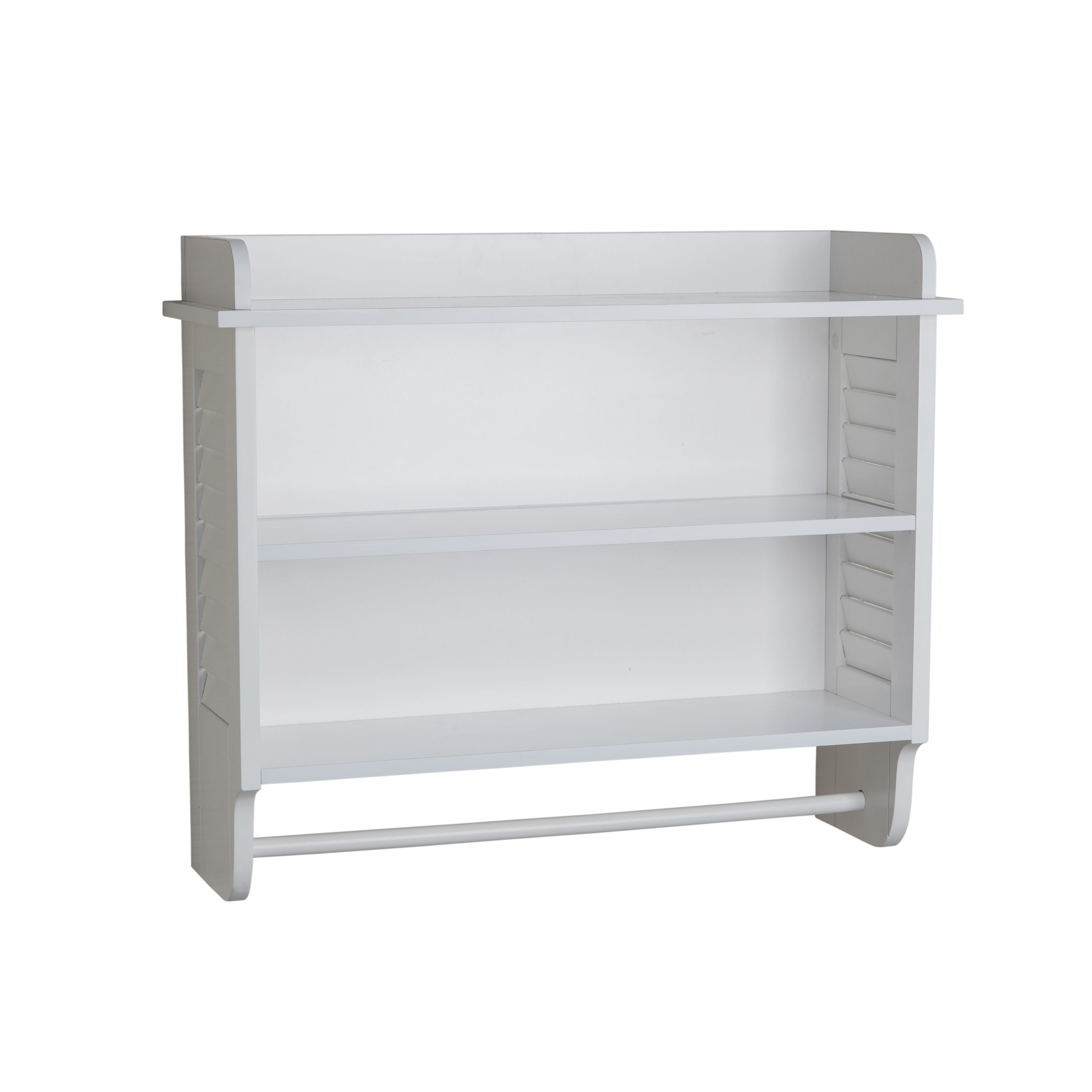 Danya B White Bath Cabinet With Adjule Shelf And Towel Bar Danya B White Bath Cabinet With Adjule Shelf And Towel Bar