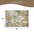 thumbnail image 3 of SIXHOME 5'x7' Abstract Area Rugs Modern Soft Washable Rug Neutral Non-Slip Indoor Rug for Living Room Bedroom Dining Room Office Lightweight Foldable Carpet Ideal for High Traffic Areas Dark Brown, 3 of 7