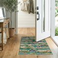 thumbnail image 2 of ODIKA 2'x3' Washable Accent Rug Pet Friendly, Bedside Mat Dolphin Ocean Turtle Marine Reef Themed Theme Coral Motifs Print for Bedroom, Nursery, RV, 2 of 7