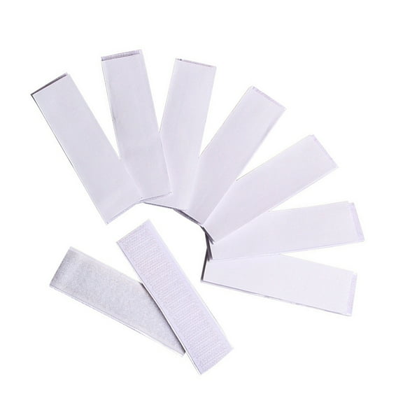 MUSEYA Double-sided Tape for Table Skirts White Nylon Reusable Office 10pcs