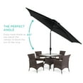 thumbnail image 3 of Best Choice Products 10ft Outdoor Steel Market Patio Umbrella w/ Crank, Tilt Push Button, 6 Ribs - Black, 3 of 8
