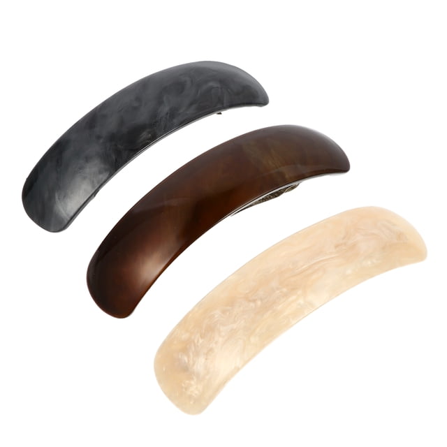 Shisuyan 3 Pcs Barrettes pour Femmes à Ressort Rétro Automatiques en Acrylique Pinces à Cheveux Épingles
