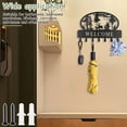 thumbnail image 4 of Lzvxtym Key Holder Wall Mounted Key Hooks for Wall Decorative with 7 Hooks Black Metal Key Organizer Rack Hanger for Entryway,Front Door,Hallway,Office 11.8" X 8.1", 4 of 11