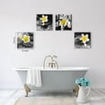thumbnail image 3 of -Black and White Wall Art Yellow Gray Bathroom Decorations Stone Zen Canvas Prints Spa Paintings Frangipani Flowers Pictures Meditation Artwork for Bedroom Kitchen Living Room Decor Framed, 3 of 6