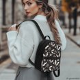 thumbnail image 3 of HELLHERO Halloween Bat Spider Web Pattern Mini Backpack with Front Pocket Smooth Zipper Small Work Bag for Walking, Polyester Backpack Purse for Women for Hiking, 3 of 8