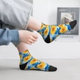 thumbnail image 2 of Rocae Blue Ocean Wave Sunflower for Premium Adult Socks,Comfortable, Breathable, and Durable Socks, Perfect for Everyday Wear, 2 of 7