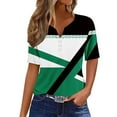 thumbnail image 1 of Birdeem Blouse à Manches Courtes Imprimée Mode pour Femmes Col Rond Hauts Décontractés, 1 of 12