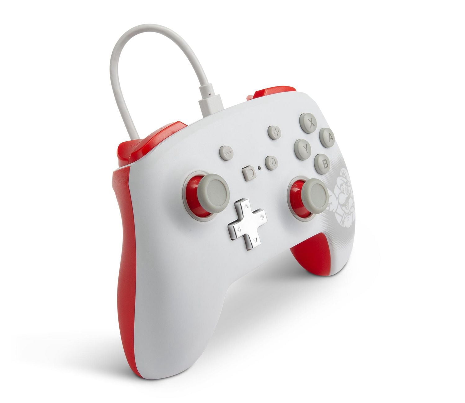 PowerA  Enhanced Wired Controller for Nintendo Switch - Mario White