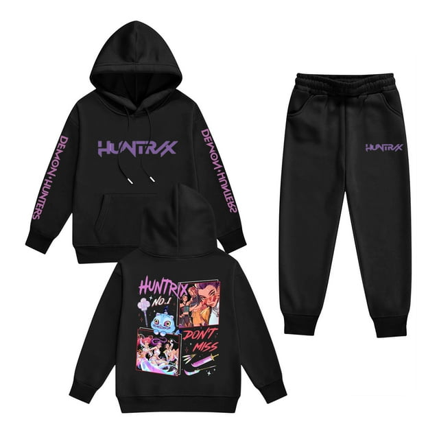 Kid Girl Pop Singer Hoodie Set,Crewneck Sweatshirt Pullover Long Sleeve Streetwear Fashion Clothes 150