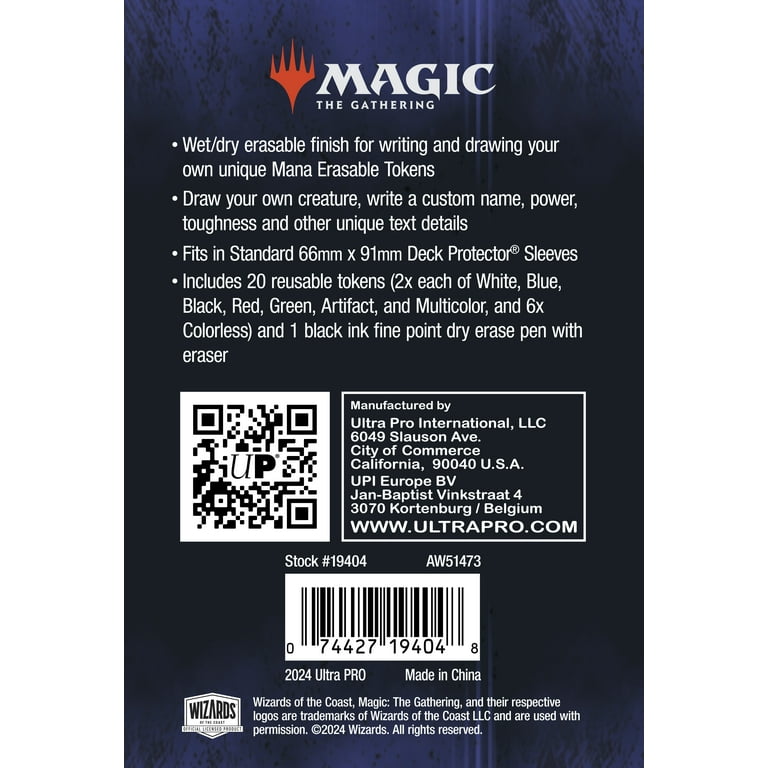 dry erase token cards mtg Amazon.com: Citadel Black Dry Erase MTG Tokens Set of 50 Cards – with 2pcs  Erasers, Reversible Reusable Double-Sided Universal Tokens Proxy Card, MTG  TCG : Toys & Games