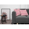 thumbnail image 3 of Ambesonne Pink Throw Pillow Cover 2 Pack, Tartan Plaid Pattern Squares, 20", Pale Pink and Multicolor, 3 of 5