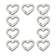 thumbnail image 4 of Anillos de resorte de 3/4 pulgadas Sunnimix 10 Uds Metal en forma de corazón plata, 4 of 8