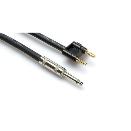 UPC: 0728736015432 | Hosa SKJ-605-BN 5  Feet 1/4  TS To Banana 16 Gauge Speaker Wire Cable