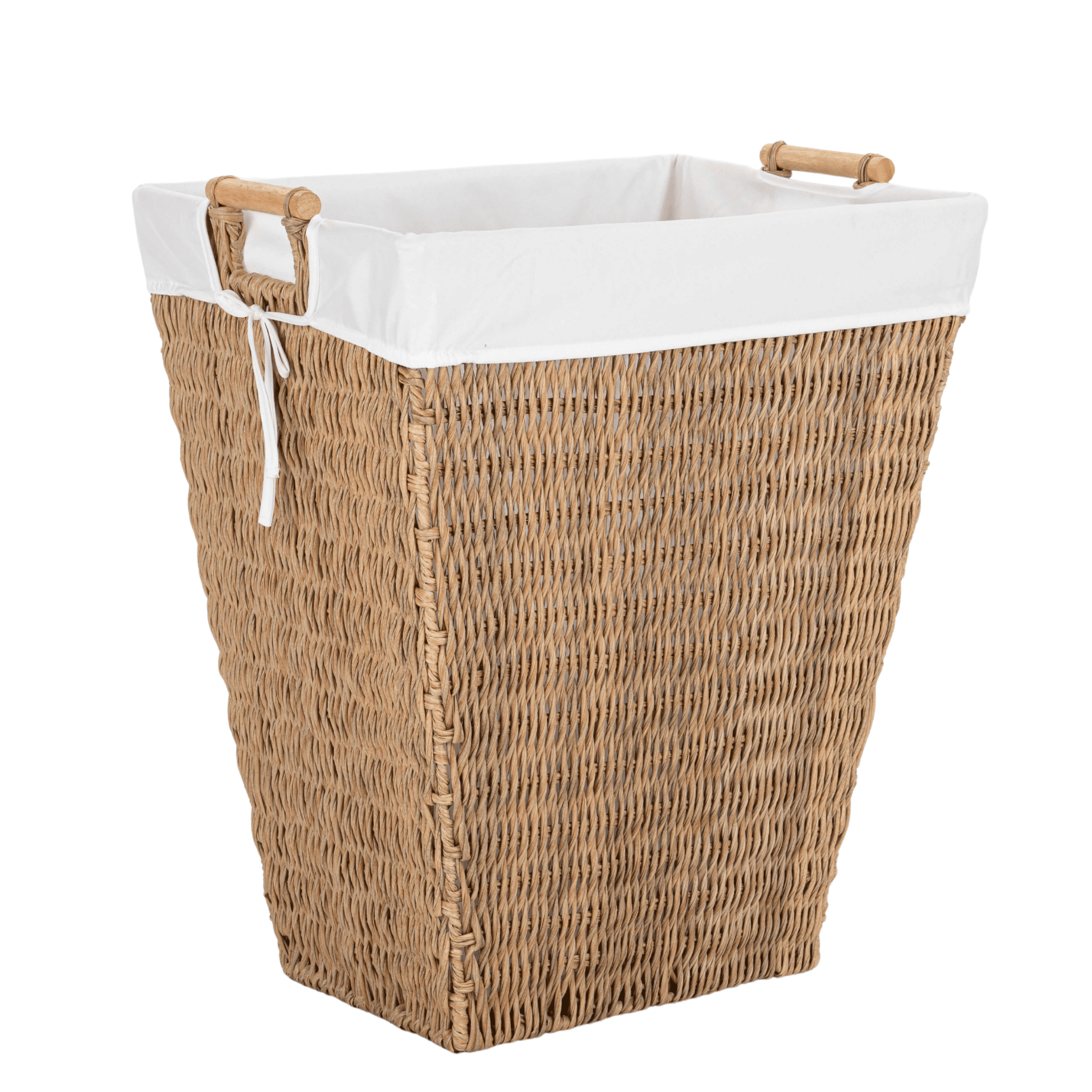(2 pack) Better Homes & Gardens Resin Poly Rattan Laundry Hamper with Fabric Liner, Adult