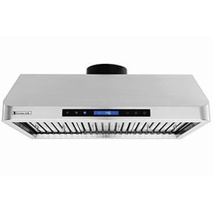 XtremeAir PX10-U36, 36", LED Lumières, filtre à bâbord W/tunnel de drainage de la graisse, 1.0mm Acier inoxydable non-magnétique, sous le support de l'armoire