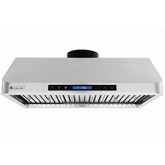 XtremeAir PX10-U36, 36", LED Lights, Baffle Filter W/Grease Drain Tunnel, 1.0mm Non-Magnetic Stainless Steel, Under Cabinet Mount Range Hood