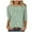 Green, variant on TSADFHJI Holiday Tops for Women Satin Womens Dressy Tops 3/4 Length Sleeve Summer Crew Neck Tshirts Flower Printing Loose Casual Blouses Fashion Xl Purple