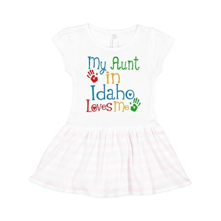 

Inktastic My Aunt in Idaho Loves Me Gift Toddler Girl Dress