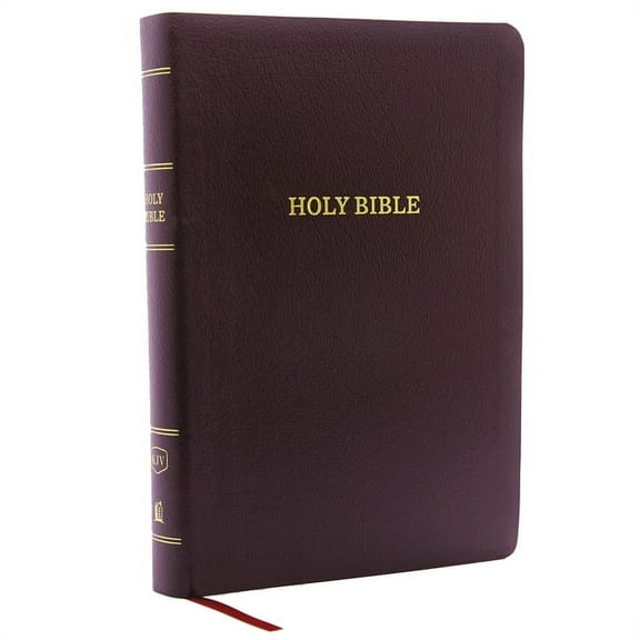 KJV, Reference Bible, Giant Print, Bonded Leather, Burgundy, Red Letter Edition, (Hardcover)