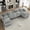 Light Gray, variant on 145" U-Shaped Modular Sectional Cloud Couch, Modern 6-Seat Gray Oversized Corduroy Sofa with Hidden Storage Console, Cup Holders & USB Charging Ports for Living Room Furniture Set, Light Gray