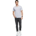 thumbnail image 6 of Lacoste Mens V-neck Pima Cotton Jersey T-shirt Silver Chine TH6710 CCA, 6 of 7