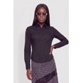 thumbnail image 2 of Women's Long Sleeve Solid Button Front Poplin Shirt, 2 of 4