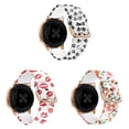 thumbnail image 1 of ALMNVO (Single pack 3pack) 20mm Compatible with Galaxy Watch 5 4 40/44mm Watch 5 Pro 45mm Samsung Galaxy Watch 4 Classic 42/46mm Galaxy Watch Active 2/3 Flower Silicone Pattern Replacement Strap, 1 of 6